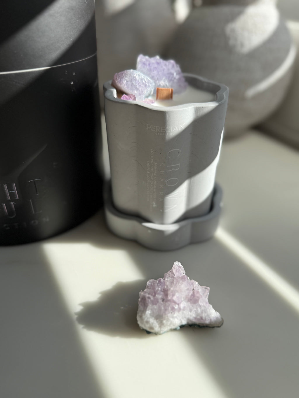 Crown Chakra - Large Wave Candle