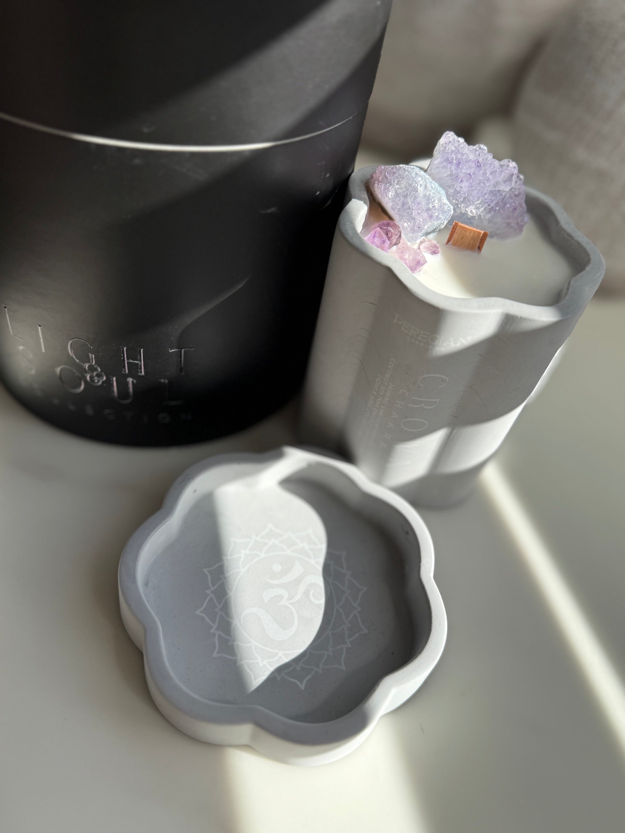 Crown Chakra - Large Wave Candle