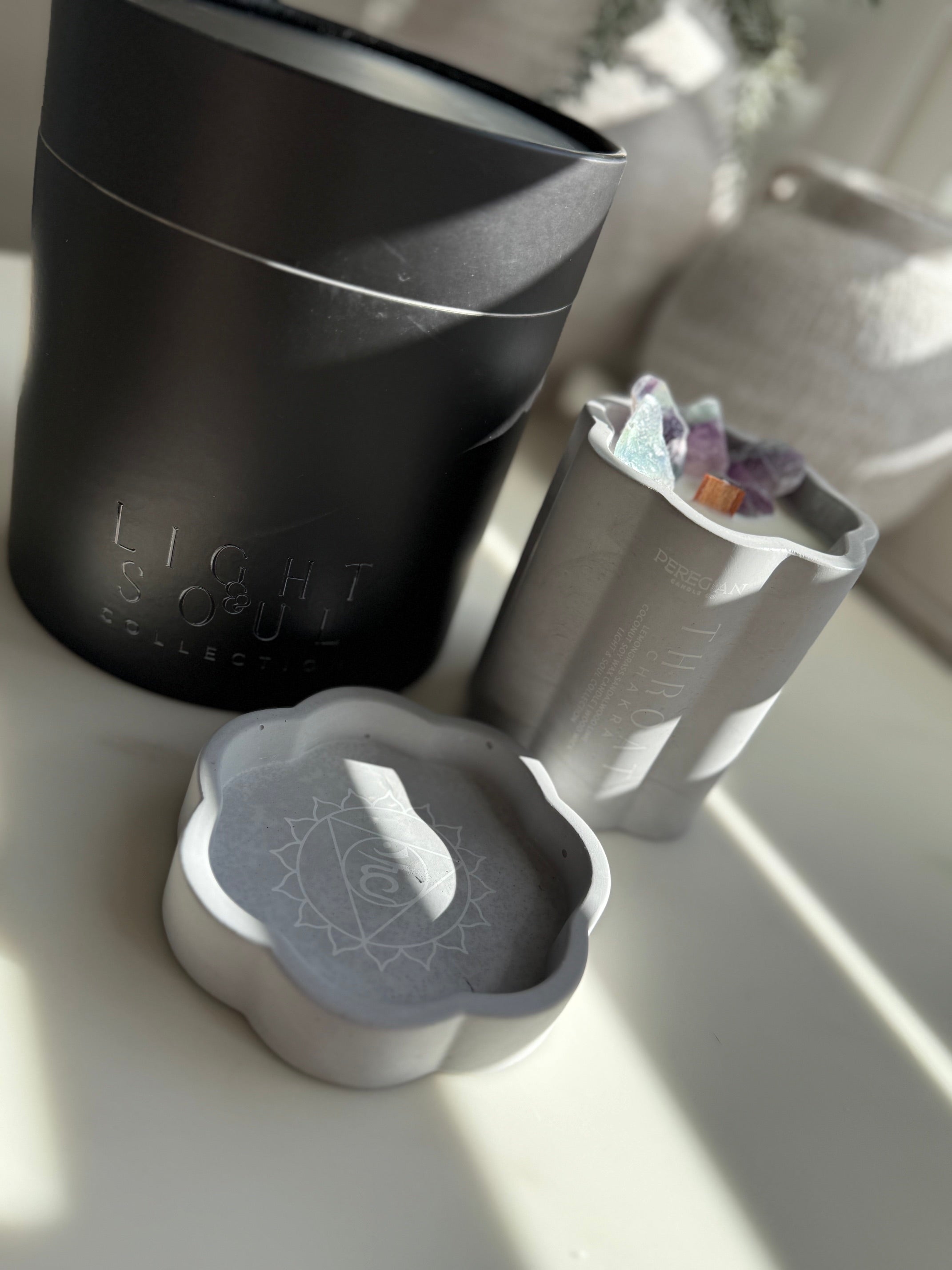 Throat Chakra - Large Wave Candle