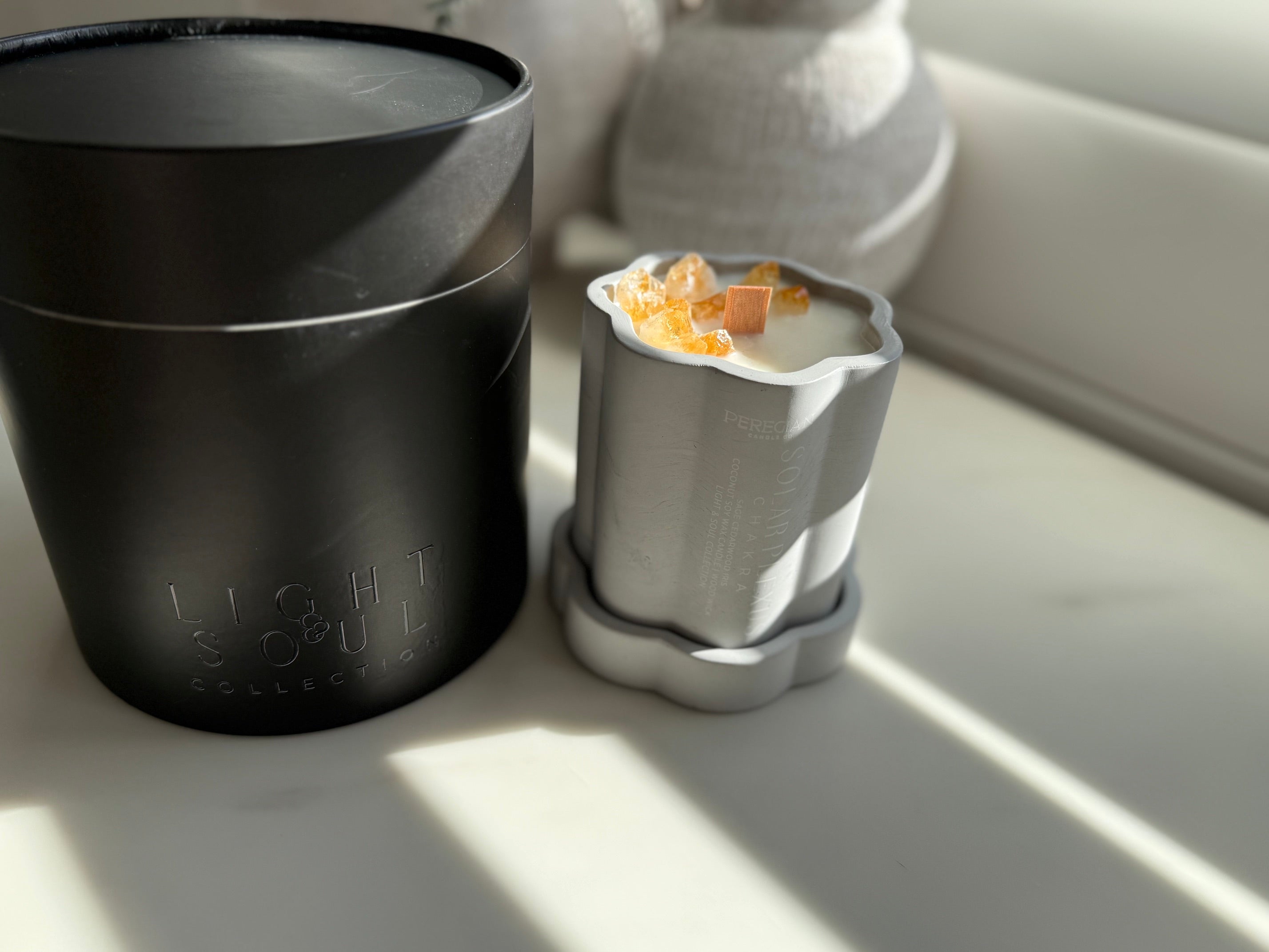 Solar Plexus Chakra - Large Wave Candle
